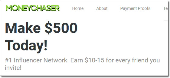 Money Chaser Income Claim