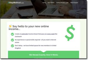 3 Step Method System Website Screenshot