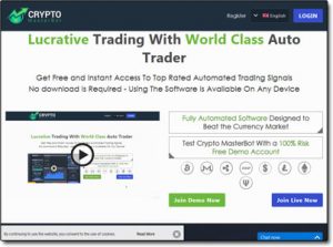 Crypto MasterBot Software Website Screenshot