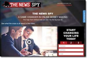 The News Spy Trading App Website Screenshot