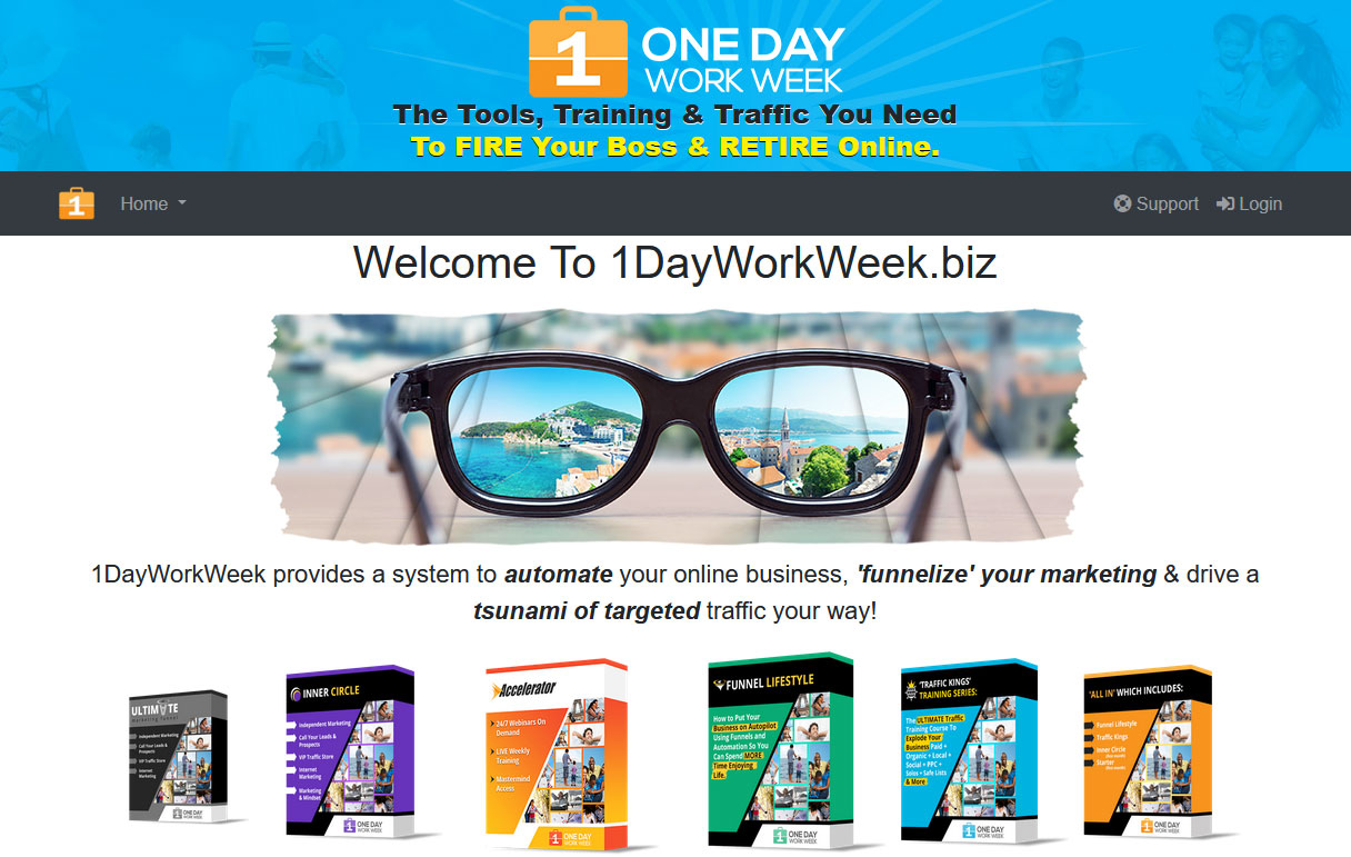 1 Day Work Week Website Screenshot