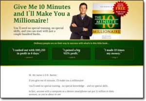 10 Minute Millionaire Insider Website Screenshot