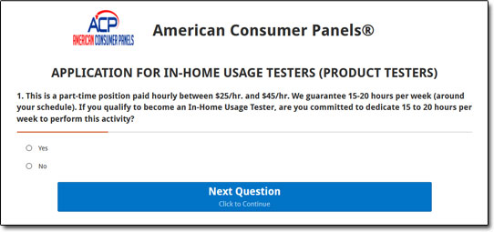 American Consumer Panels Application