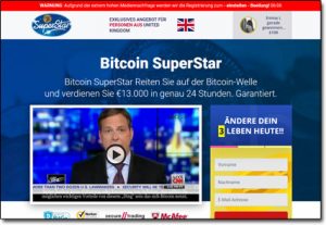 Bitcoin Superstar System Website Screenshot