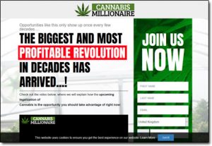 Cannabis Millionaire System Website Screenshot