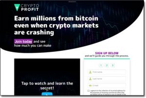 Crypto Profit System Website Screenshot