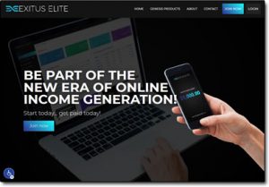 Exitus Elite Website Screenshot