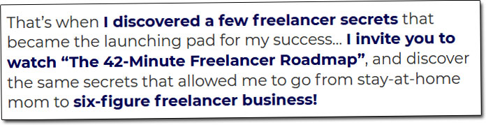 Freelancer Secrets Income Claim