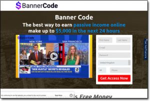 The Banner Code System Website Screenshot