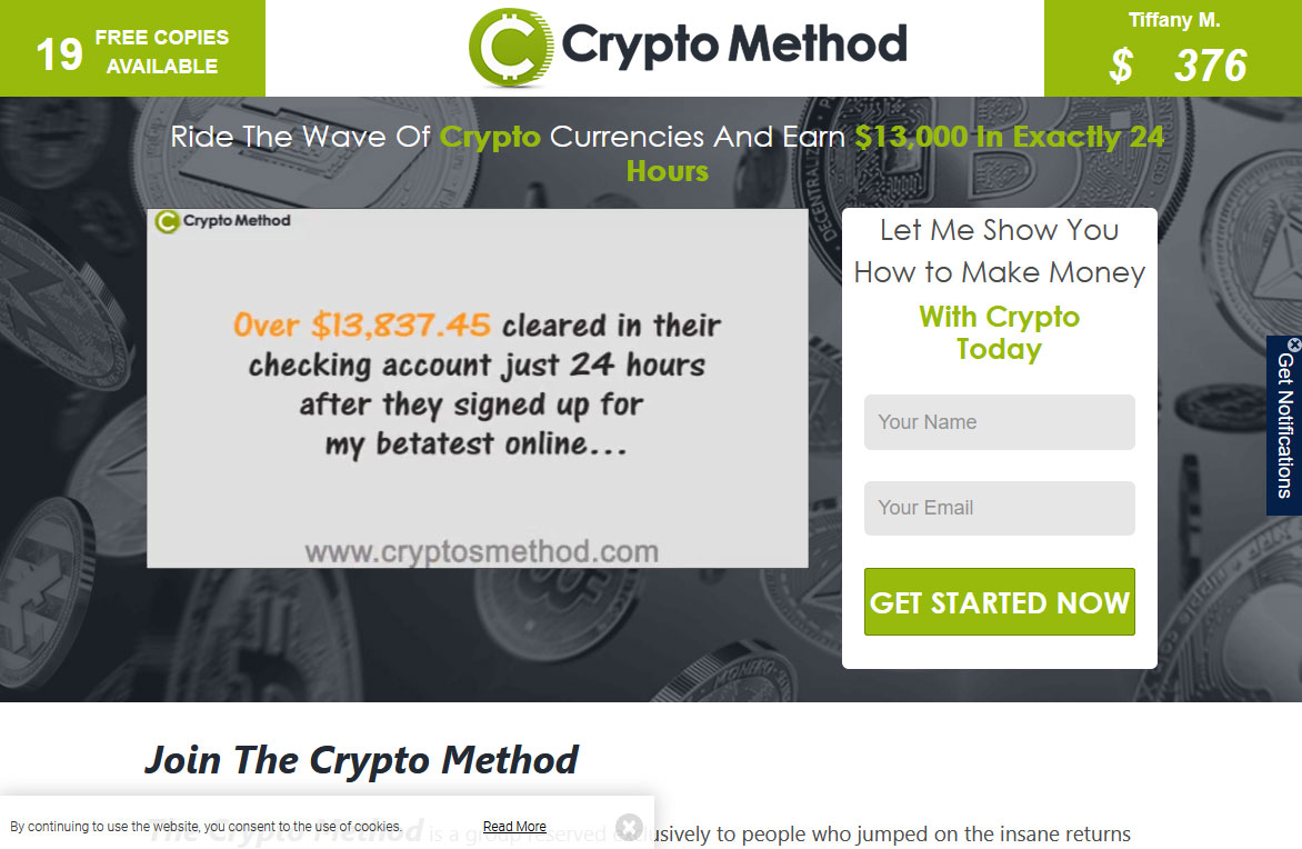 Crypto Method System Website Screenshot