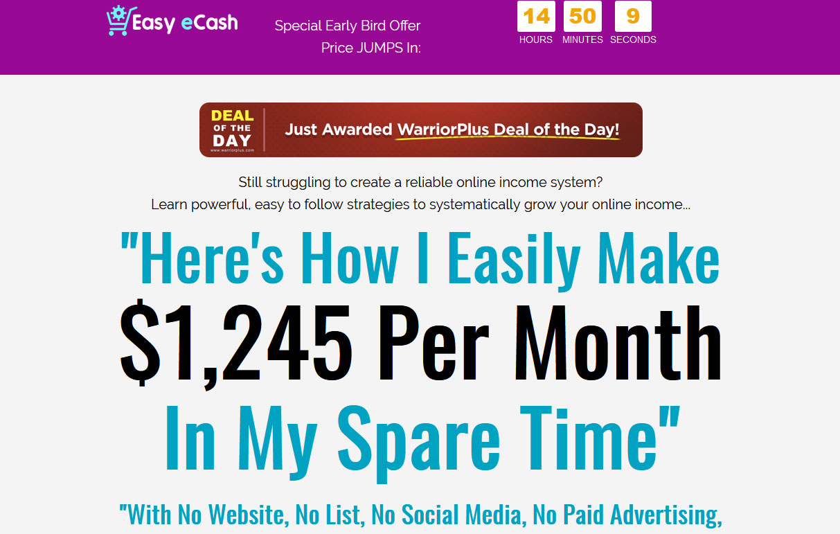 Easy eCash Website Screenshot