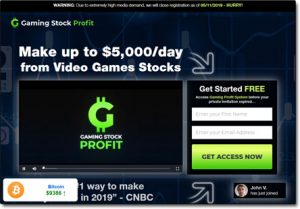 Gaming Stock Profit System Website Screenshot