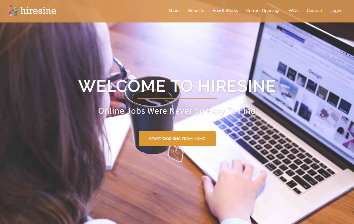 HireSine Website Screenshot