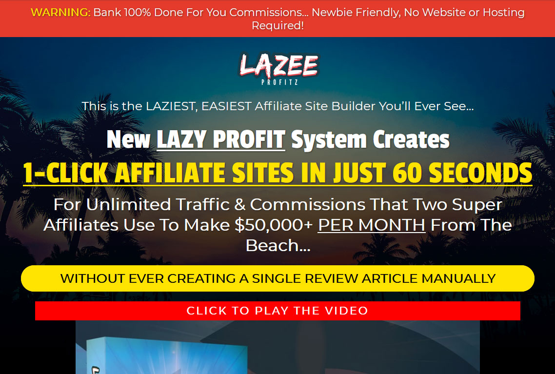 Lazee Profitz System Website Screenshot