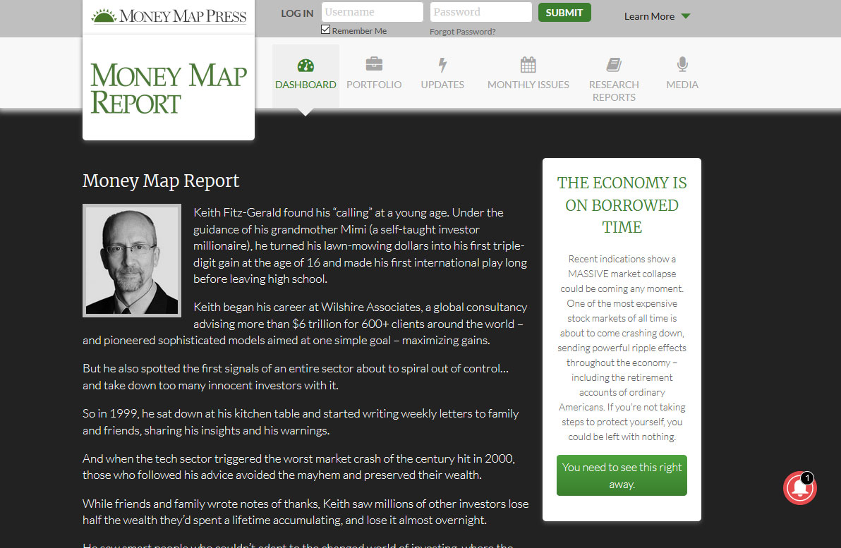 Money Map Report Website Screenshot