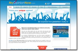 My Opinion Now Website Screenshot