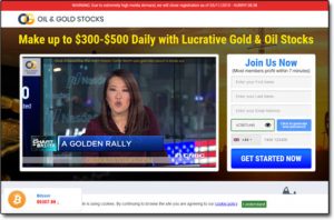 Oil & Gold Stocks System Website Screenshot