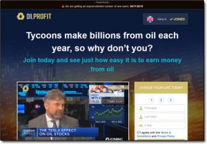 Oil Profit System Website Screenshot