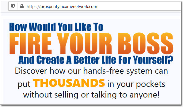 Prosperity Income Network Income Claims