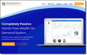 Prosperity Income Network Website Screenshot