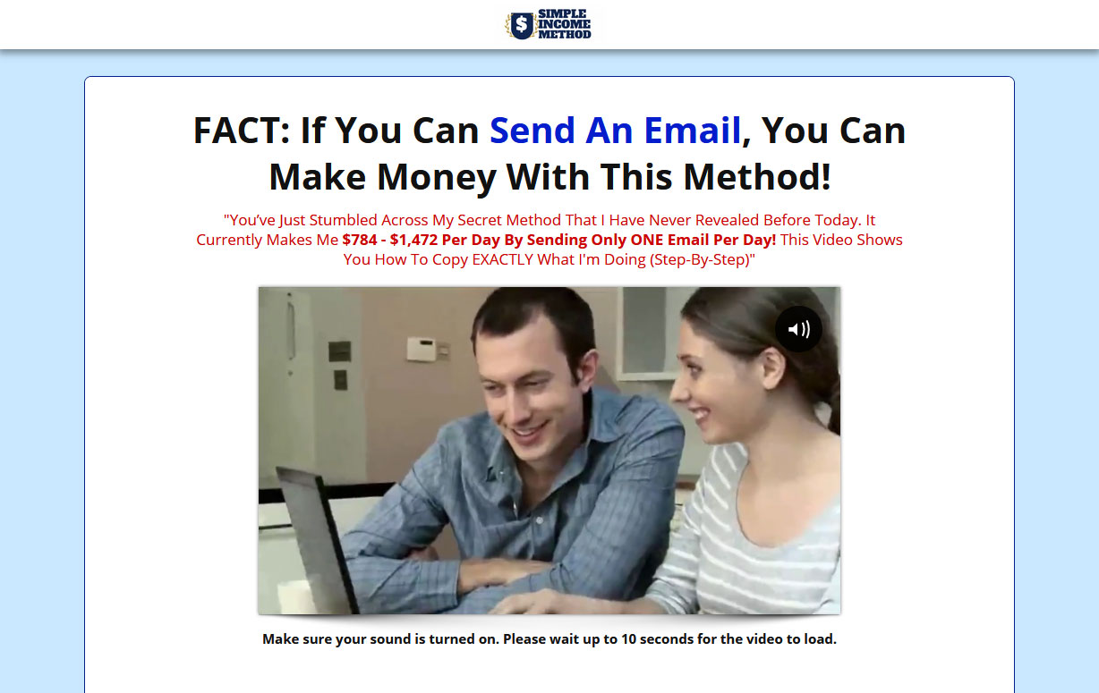 Simple Income Method Website Screenshot