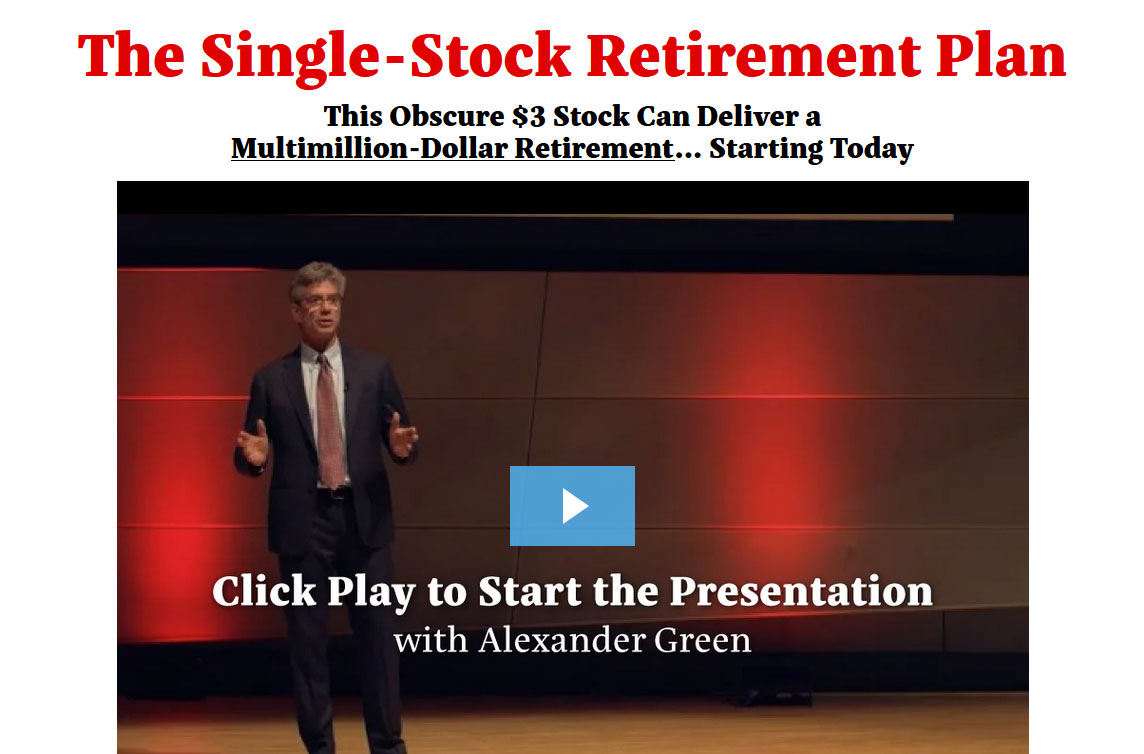 The Single Stock Retirement Plan Website Screenshot