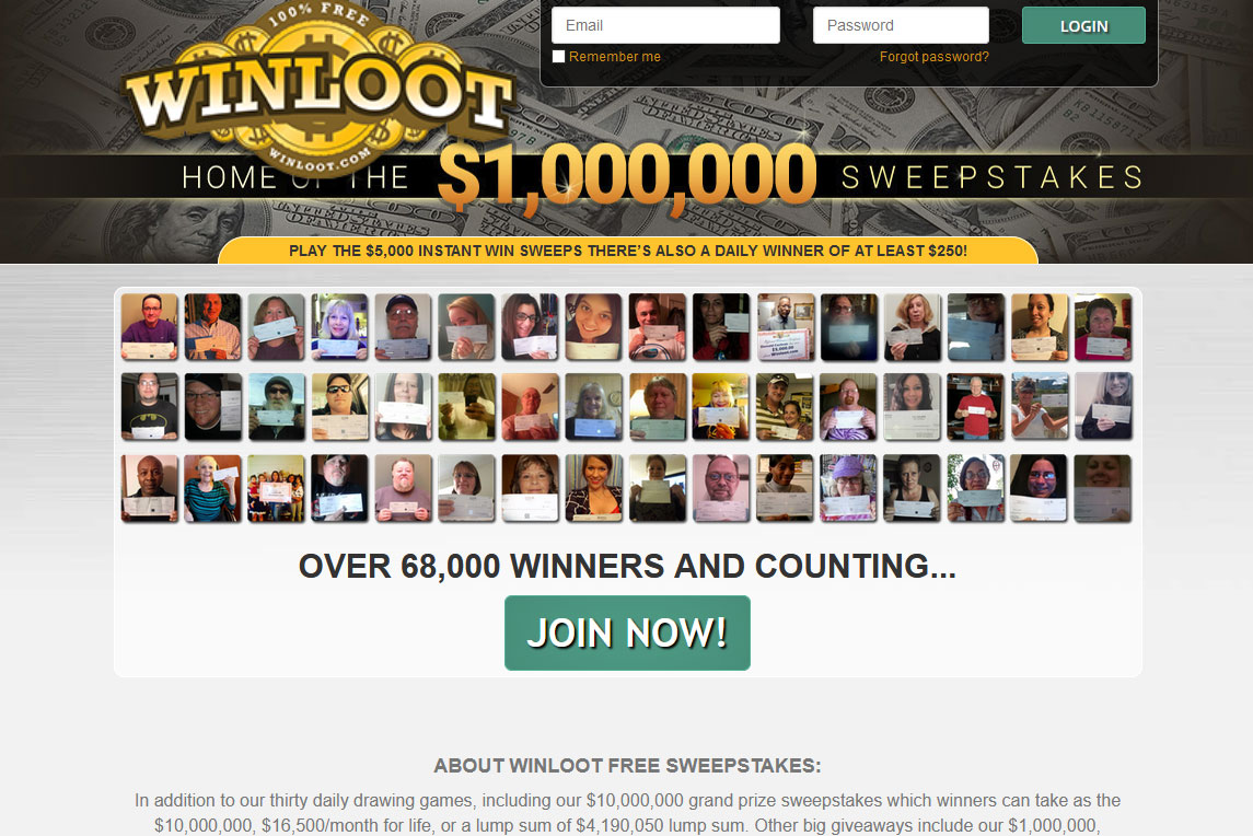 Winloot Website Screenshot