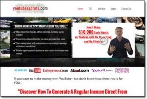 YouTube Secrets Website Screenshot