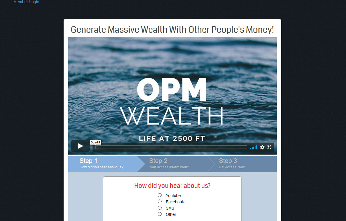 OPM Wealth System Website Screenshot