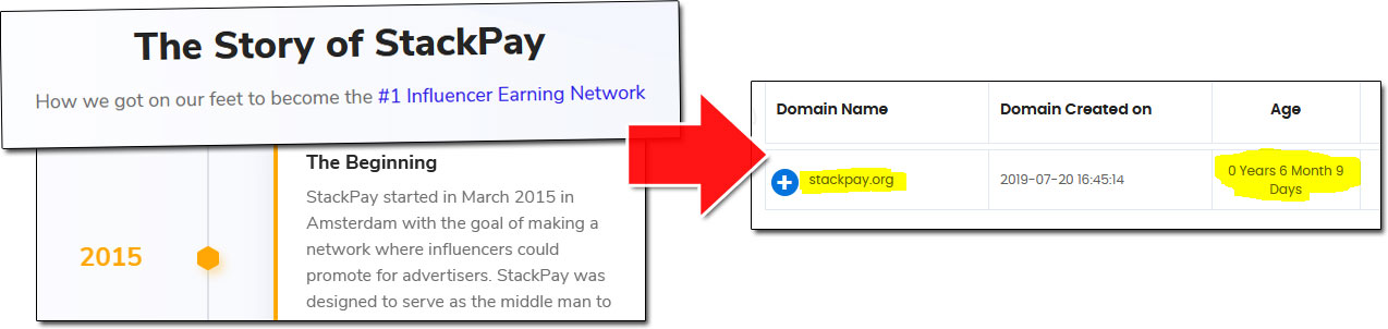 StackPay Website Age