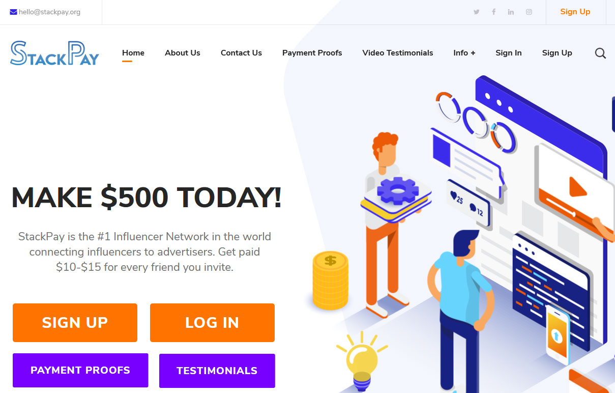 StackPay Website Screenshot