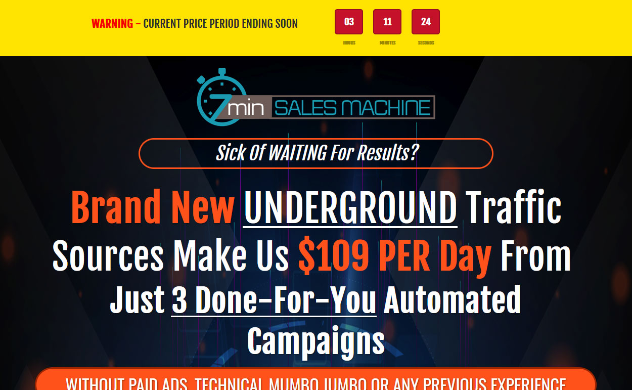 7min Sales Machine Website Screenshot