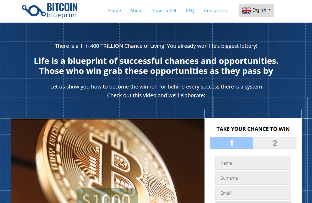 Bitcoin Blueprint Trading System Website Screenshot