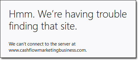 CashFlowMarketingBusiness Site Down