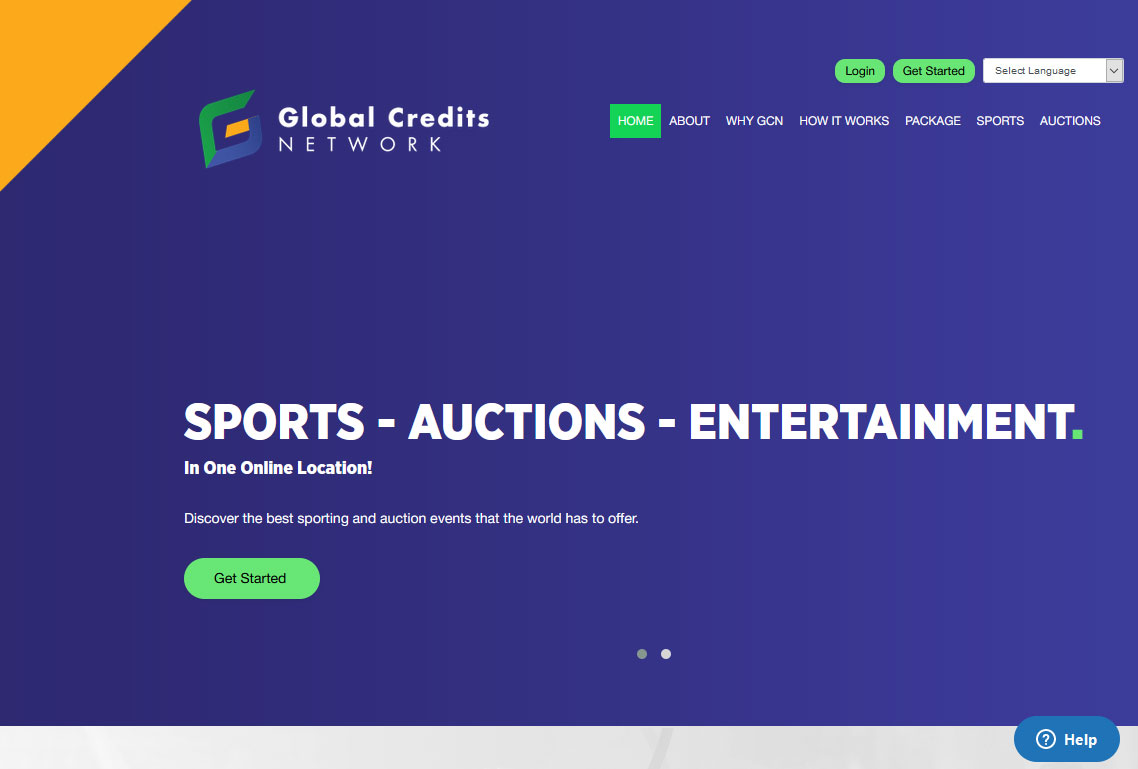 Global Credits Network Website Screenshot