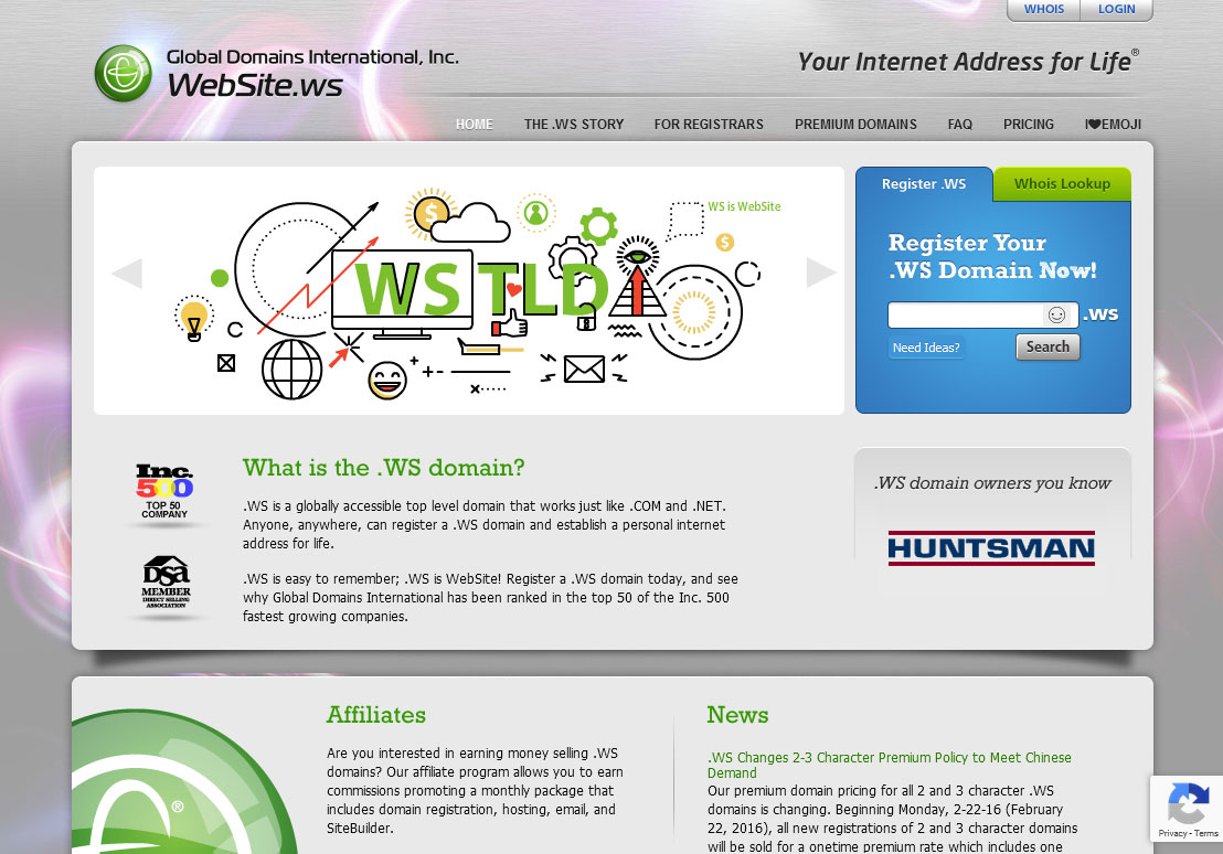 Global Domains International Website Screenshot