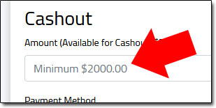 NextCash Minimum Withdrawal Limit