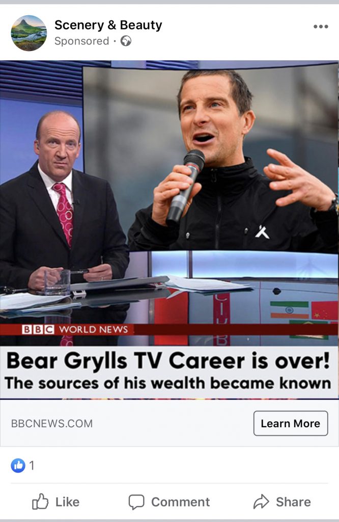 Bear Grylls Advert