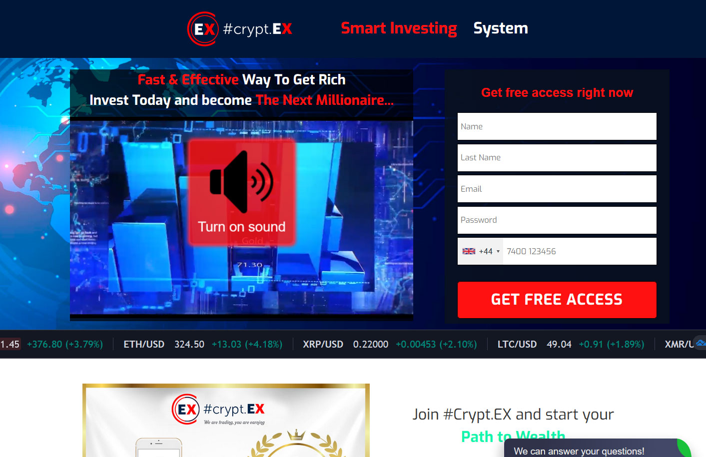 The Cryptex Website Screenshot