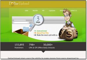 Dollar Upload Website Screenshot