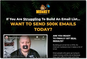 Monkey Mailers Website Screenshot