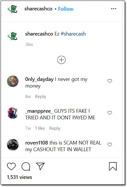 ShareCash Scam Complaints
