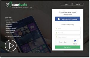 TimeBucks Website Screenshot