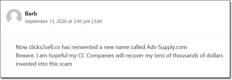 Ads Supply Scam Complaint