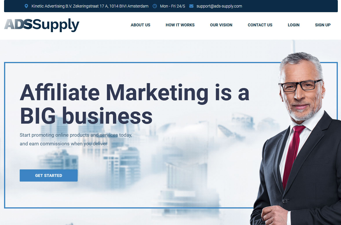 Ads Supply Website Screenshot