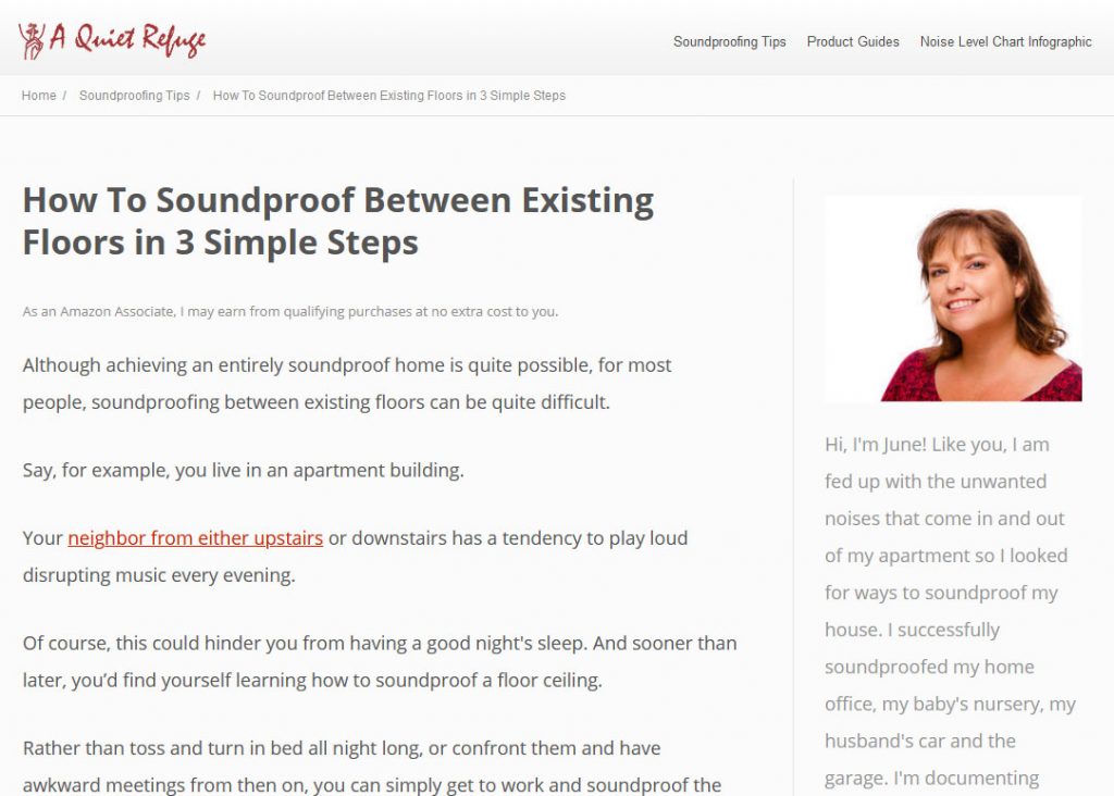 Soundproofing Niche Website