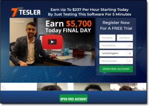 Tesler Trading Website Screenshot