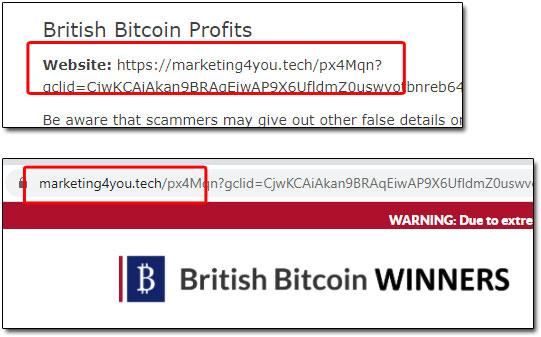 British Bitcoin Winners Domain