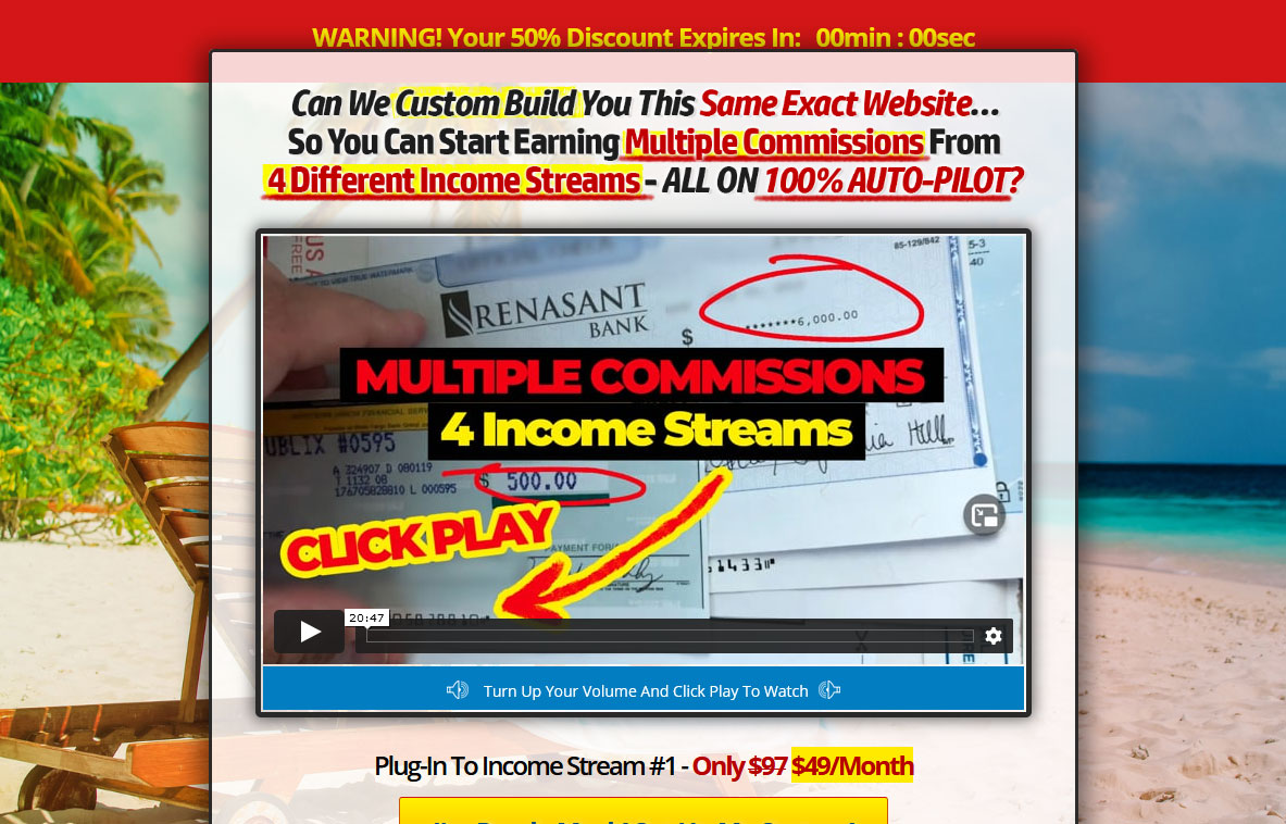 Multiple Income Funnel Website Screenshot