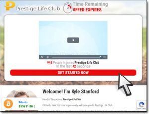 Prestige Life Club Website Screenshot